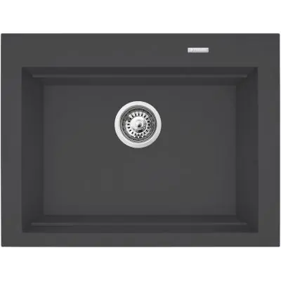 Pyramis Siros 070094401 zlewozmywak granitowy 67x51.5 cm szary/grafitowy/onyx