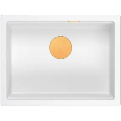 Zamów teraz Quadron Logan 100 zlewozmywak 56x45 cm Graniteq biały/miedziany HQJ6045U1_PVDC1_U