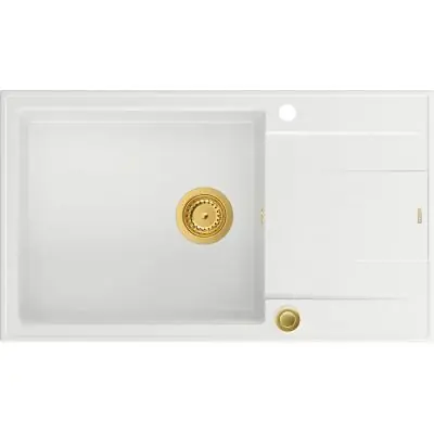 Do wyczerpania zapasów Quadron Evan HCQE58650U1PVDG1P2O zlewozmywak graniteq 86x50 cm biały