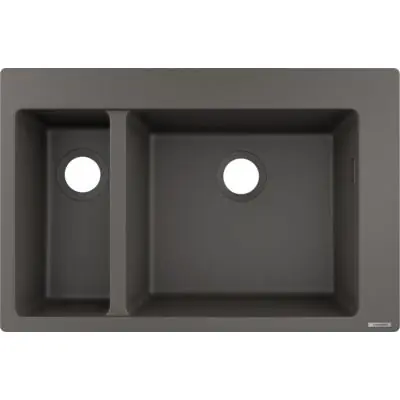 Do wyczerpania zapasów Hansgrohe S 51 43315290 zlewozmywak granitowy 77x51 cm szary/grafitowy/onyx