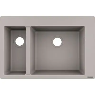Hansgrohe S 51 43315380 zlewozmywak granitowy 77x51 cm szary/grafitowy/onyx