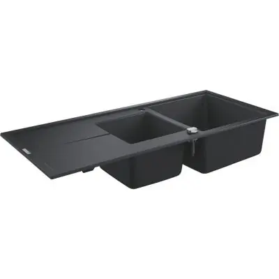 Szybka wysyłka Grohe K400 31643AP0 zlewozmywak granitowy 116x50 cm czarny