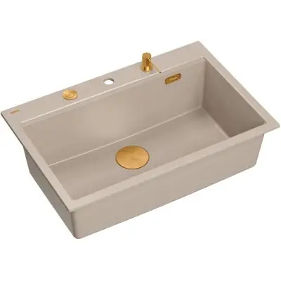 Ekspresowa dostawa Quadron Marc HQM7650U2PVDC1 zlewozmywak graniteq 76x50 cm beżowy