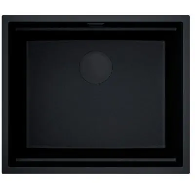 Oferta limitowana Globalo Miralio MIRALIO601BLACKBLMAT zlewozmywak granitowy 56x47 cm czarny