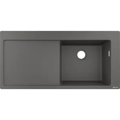 Hansgrohe S 51 43314290 zlewozmywak granitowy 74.5x41.5 cm szary/grafitowy/onyx