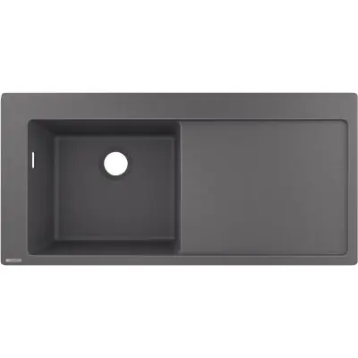 Tylko do końca tygodnia Hansgrohe S 51 43330290 zlewozmywak granitowy 105x41.5 cm szary/grafitowy/onyx