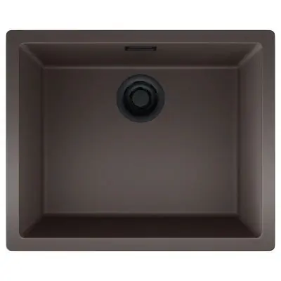 Popularny Globalo Design Aurilio AURILIO601DARKCHOCOLATE zlewozmywak granitowy 55.6x45.6 cm czarny
