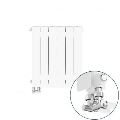 Dodaj do koszyka KFA Armatura ADR500 76306344 grzejnik pokojowy 57x48.3 cm podłączenie dolne biały