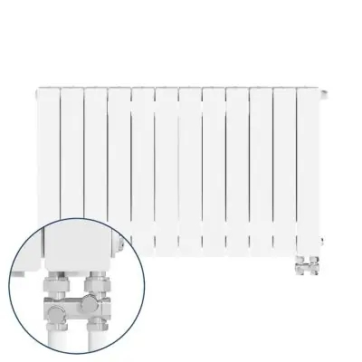 Bezpieczna płatność KFA Armatura ADR 76312244 grzejnik pokojowy 57x96.6 cm podłączenie dolne biały