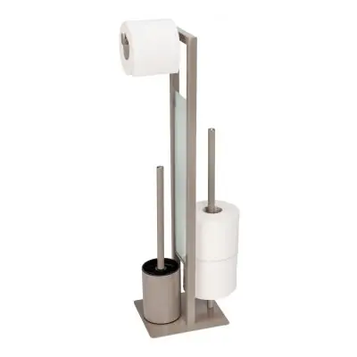 Wenko Rivalta 25553100 stojak na papier toaletowy ze szczotką wc