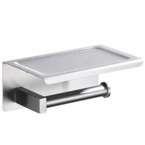 Zamów dziś Balneo Uchwyt na papier z półką na telefon QUBE - INOX  M0201010305