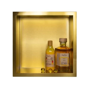 Zamów teraz Balneo WALL-BOX ONE Gold / Brass - Półka pojedyncza złota 30x30x7 cm OB-BR1