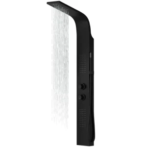 Cena promocyjna Corsan Panel prysznicowy Corsan ALTO Termostat Czarny Deszczownica LED