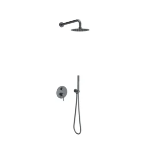 Bezpieczne zakupy Excellent PI Zestaw prysznicowo-wannowy podtynkowy 3 funkcyjny z deszczownicą 25 cm Grafit szczotkowany AREX.SET.1247AB