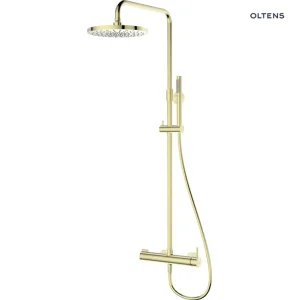 Bestseller Oltens MOLLE Zestaw prysznicowy z deszczownicą Złoty połysk 36504800