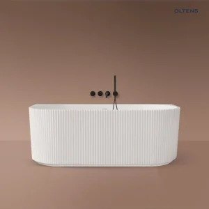 Bestseller Oltens HAMNES Wanna przyścienna 160x75 cm ryflowana Biała 12025000