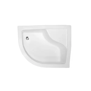 Wyjątkowa oferta Besco Basic MAXI Brodzik asymetryczny 100x80x24 Prawy Biały BAM-100-NP