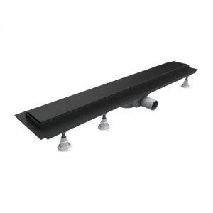 Tani Omnires LOWFIX Prysznicowy odpływ liniowy 90 cm Czarny LOWFIX90/G/BL