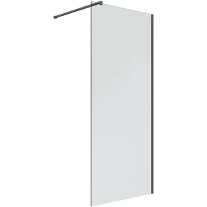 Bezpieczne zakupy Oltens BO ścianka prysznicowa Walk-In 100 cm profil czarny mat 22002300