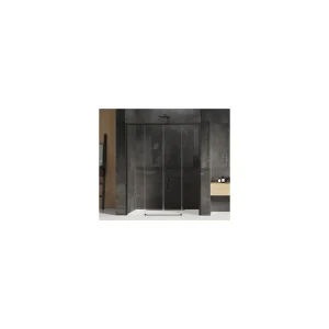 Cena promocyjna New Trendy PRIME BLACK Drzwi wnękowe prysznicowe przesuwne 190x200 D-0346A