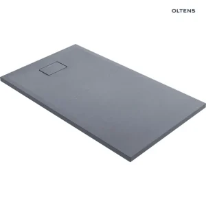 Zniżka Oltens BERGYTAN Brodzik prostokątny 140x80 cm RockSurface szary beton 15106700