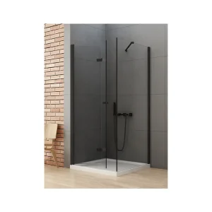 Cena promocyjna New Trendy NEW SOLEO BLACK Kabina prostokątna składana 100x90 Lewa D-0236A/D-0115B