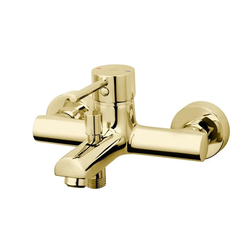 FDesign Flusso - Bateria Wannowa Ścienna Złota - Domni.pl Wyjątkowa oferta